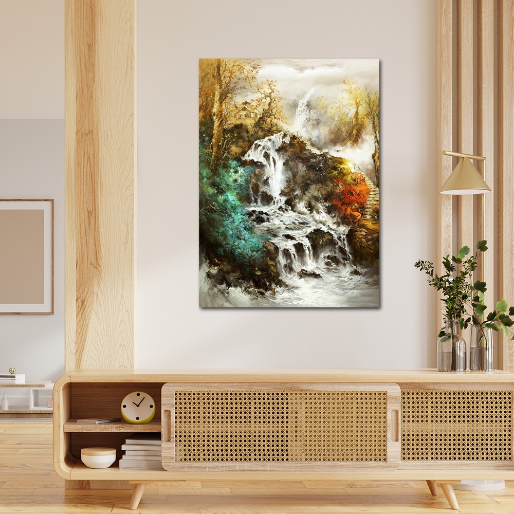 【御畫房】山水印象 國家一級畫師手繪油畫60&times;90cm(VF-96), , large