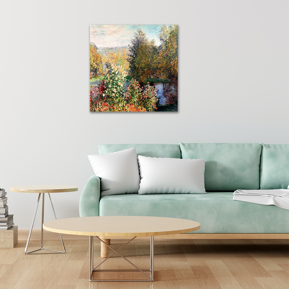 【御畫房】花園的一角 國家一級畫師手繪油畫80&times;80cm(VF-176), , large