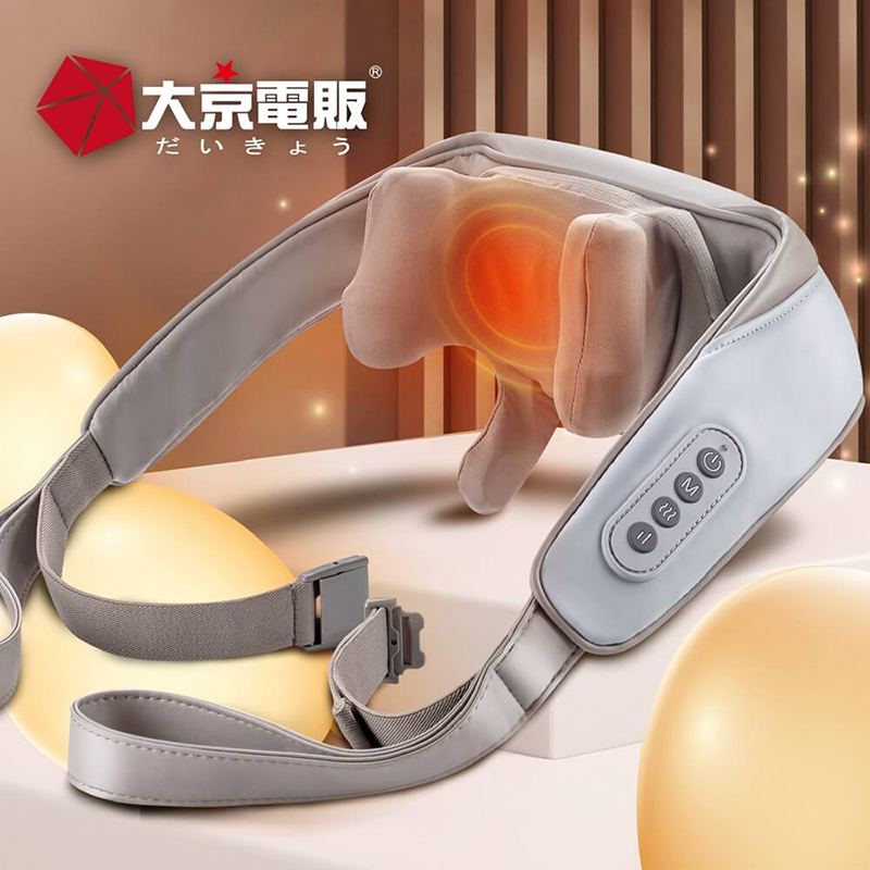 【大京電販】無線免手持/充電式肩頸按摩帶- 幻影灰, 幻影灰, large