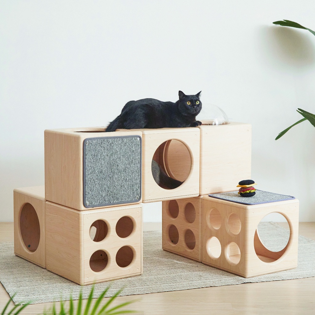 【paipaipets】Wooden Cube - Style B, , large