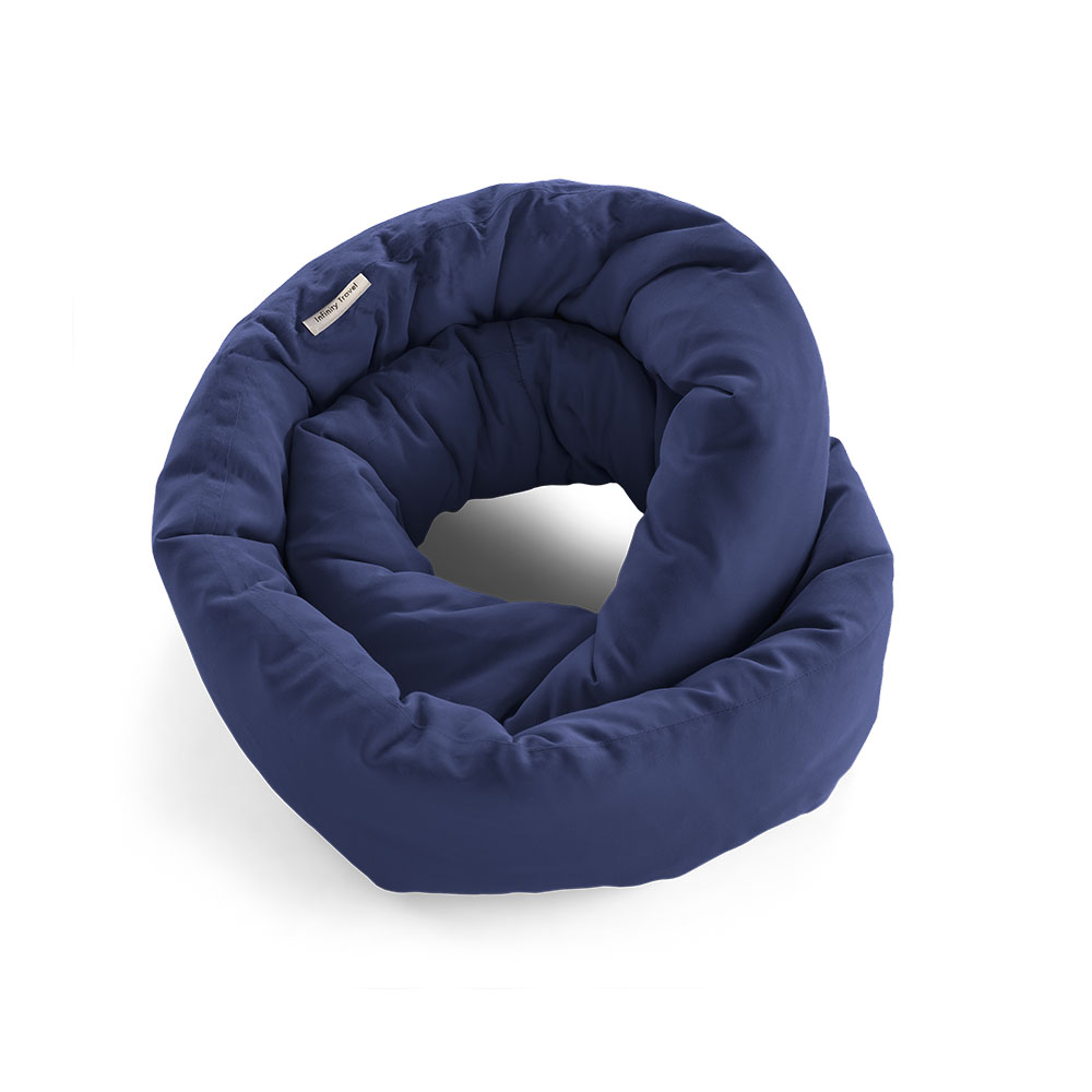 Infinity Pillow Mini Travel Neck Pillow Navy Blue, , large