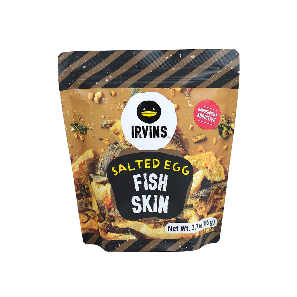 【德記洋行旗艦館】IRVINS新加坡原味鹹蛋黃魚皮x24包/箱(80g/包) 免運直送, , large