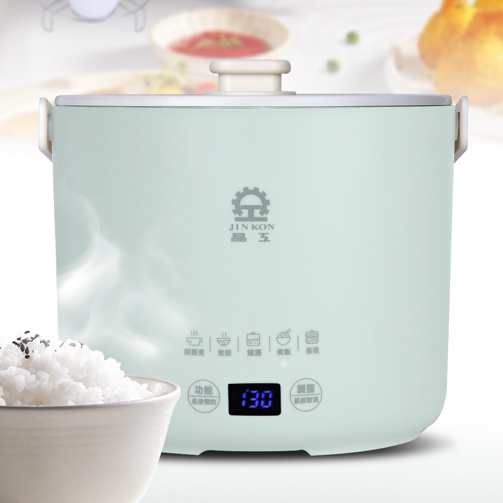 【晶工 Jinkon】1.3L多功能料理電碗-綠色 JK-618-G, , large