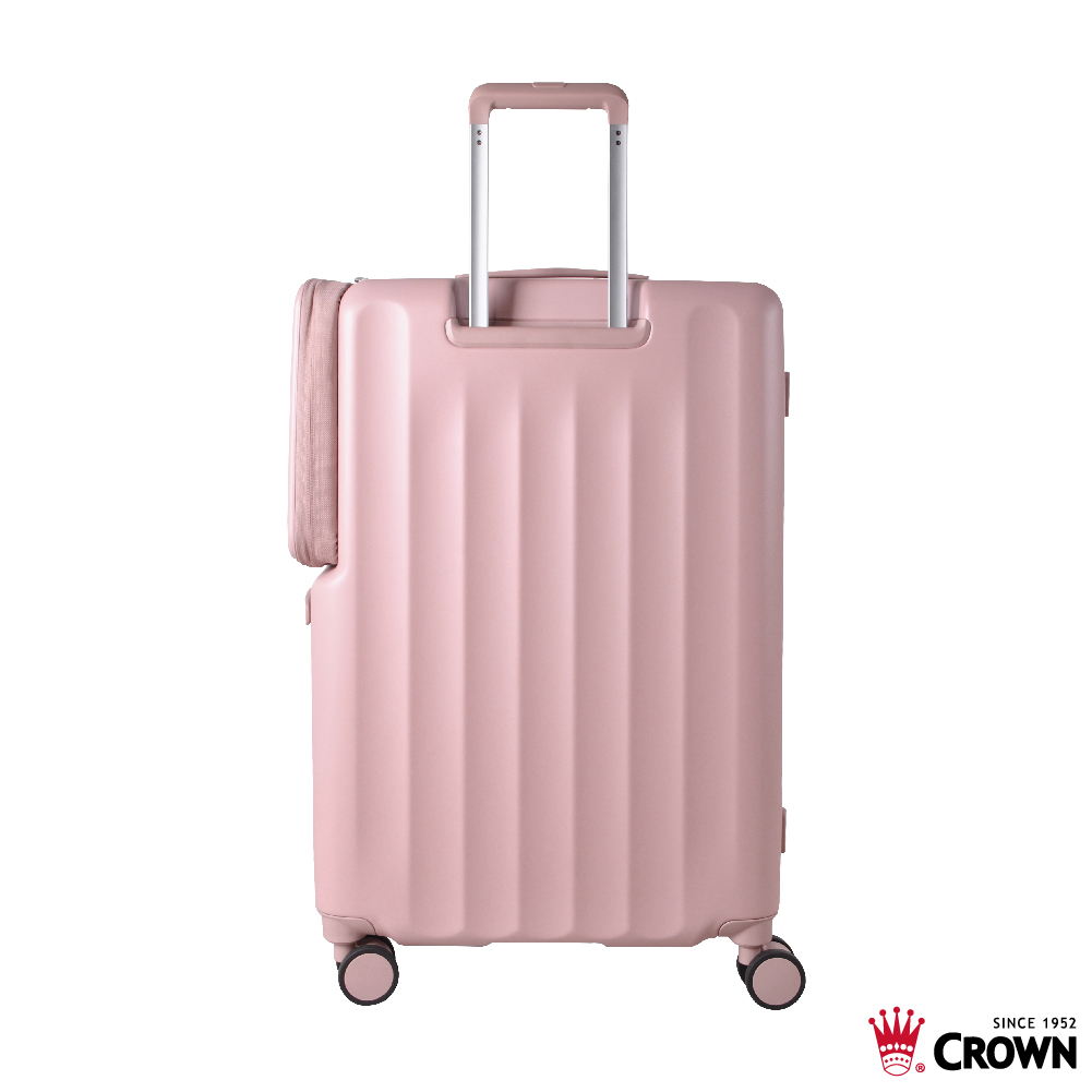 【CROWN】WAVE 29吋前開式側袋磁吸剎車箱-奶霧玫瑰, , large
