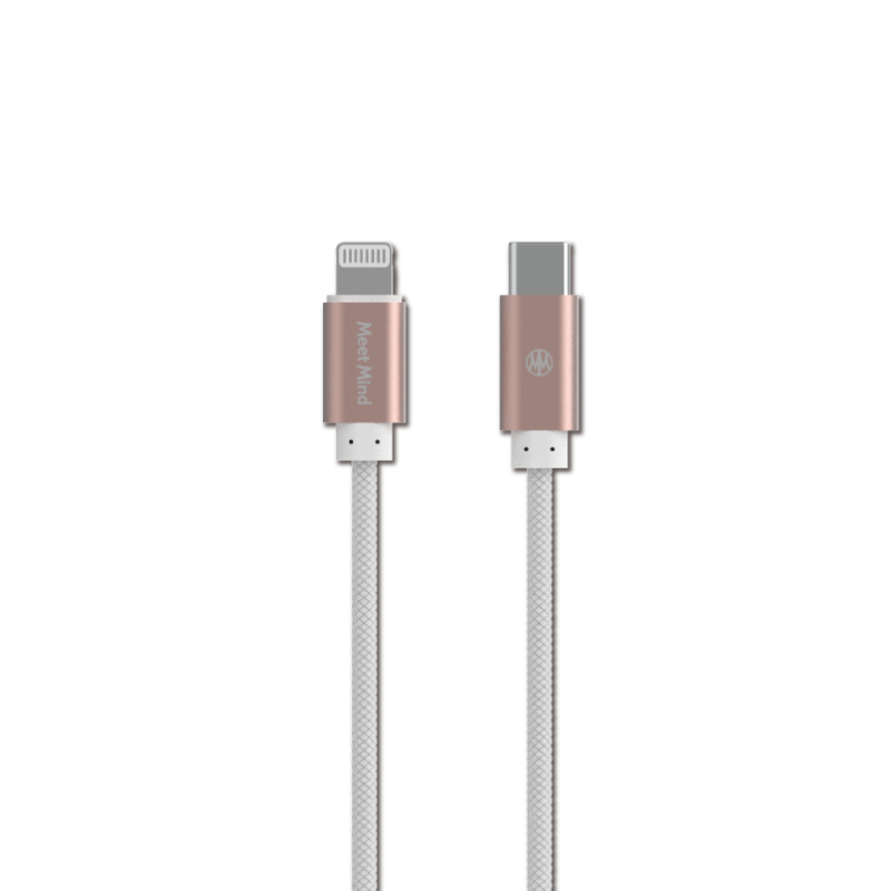 Meet Mind for Apple Type-C to Lightning MFi braided transmission charging cable 1.2M, , large