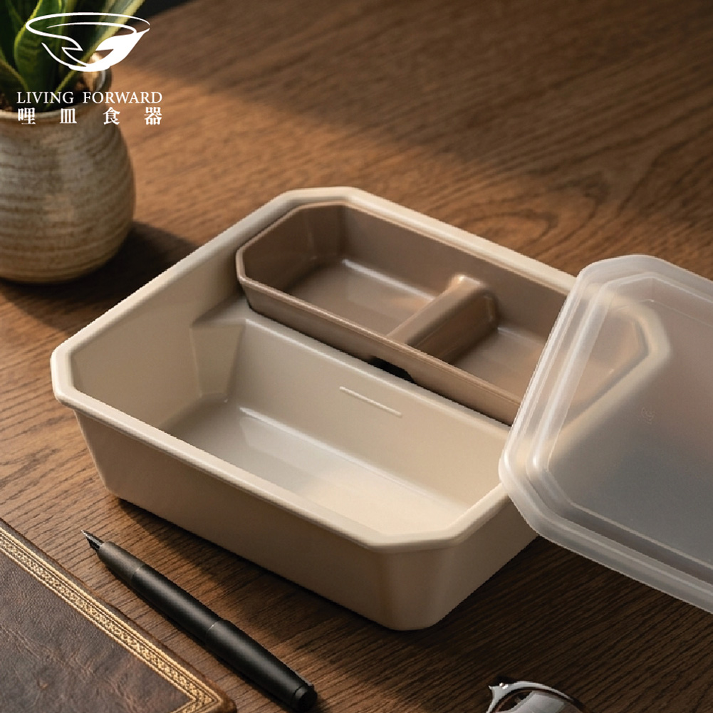 【哩皿食器】台灣製  C-Bento 潔晶餐盒 可微波, , large