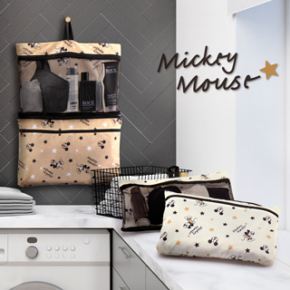 [Disney] Classic Mickey Mouse Detachable and Combinable Double-Layer Storage Bag - Off-White/Khaki, , large