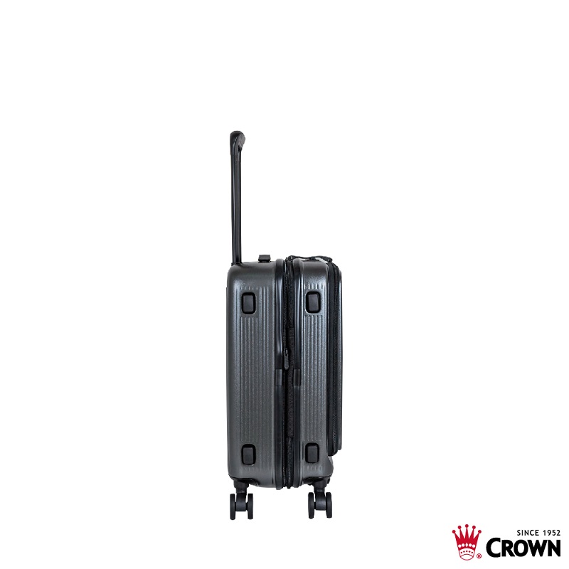 皇冠C-F1910 19.5吋前開霧面拉鍊登機箱, , large