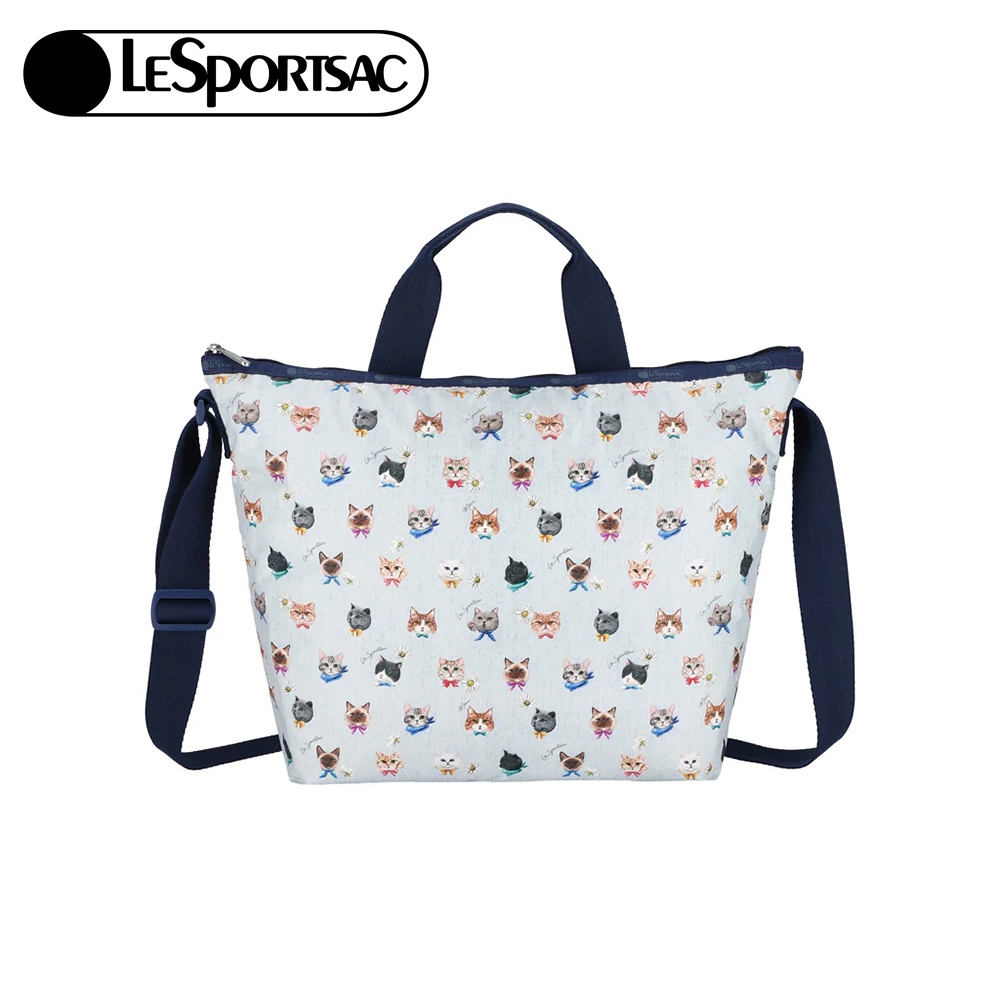 |快速出貨|Lesportsac Deluxe Easy Carry Tote 兩用托特包 送禮-晴空貓語, , large