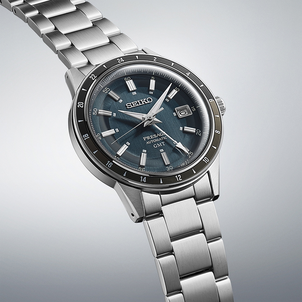 SEIKO 精工 Presage Style60&rsquo;s系列GMT機械錶 SSK009J1/4R34-00B0B, , large