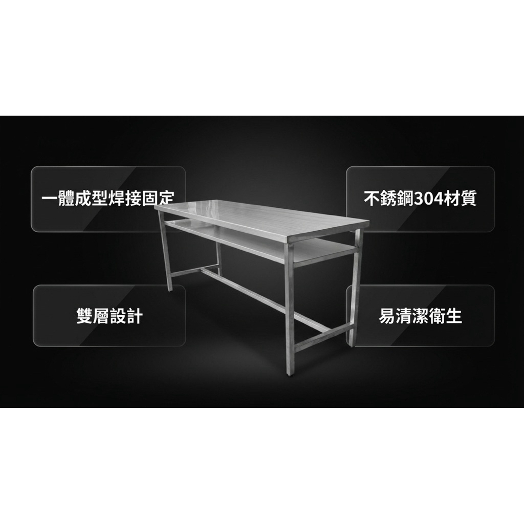 【 SHAONIANNA.TW 】全新雙層不銹鋼工作桌／白鐵料理桌｜適用廚房、食品加工、實驗室、醫療場所、攤販與露營活動多功能桌, , large