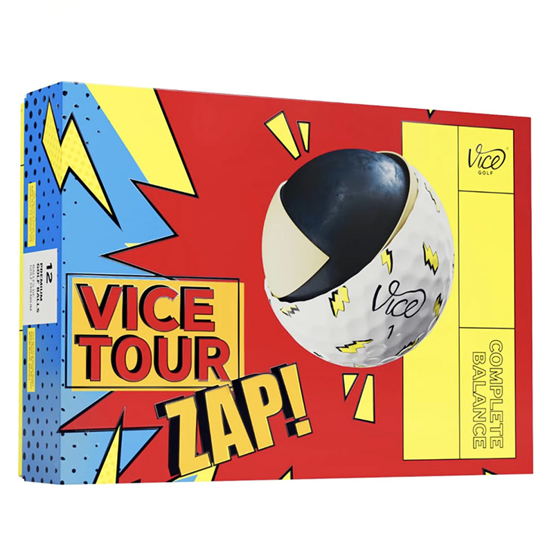 VICE TOUR ZAP! 閃電限定版 高爾夫球 12入/盒 三層球, , large