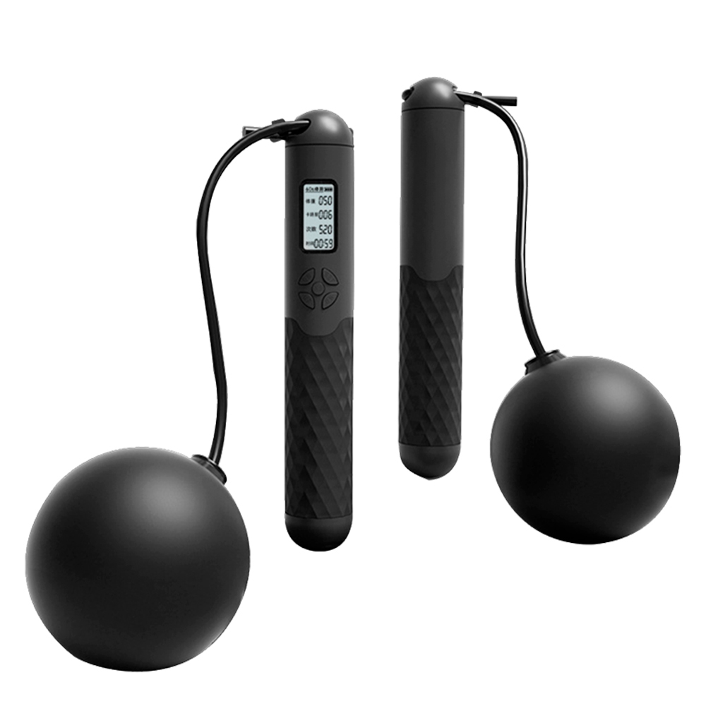 [High-Quality Living] USB 5-Button All-in-One Weighted Cordless Jump Rope | Weighted | 5 Buttons | LCD Display | Rechargeable | Large Ball | Storage Bag | Jump Rope | Cordless Jump Rope | Smart Jump Rope, , large