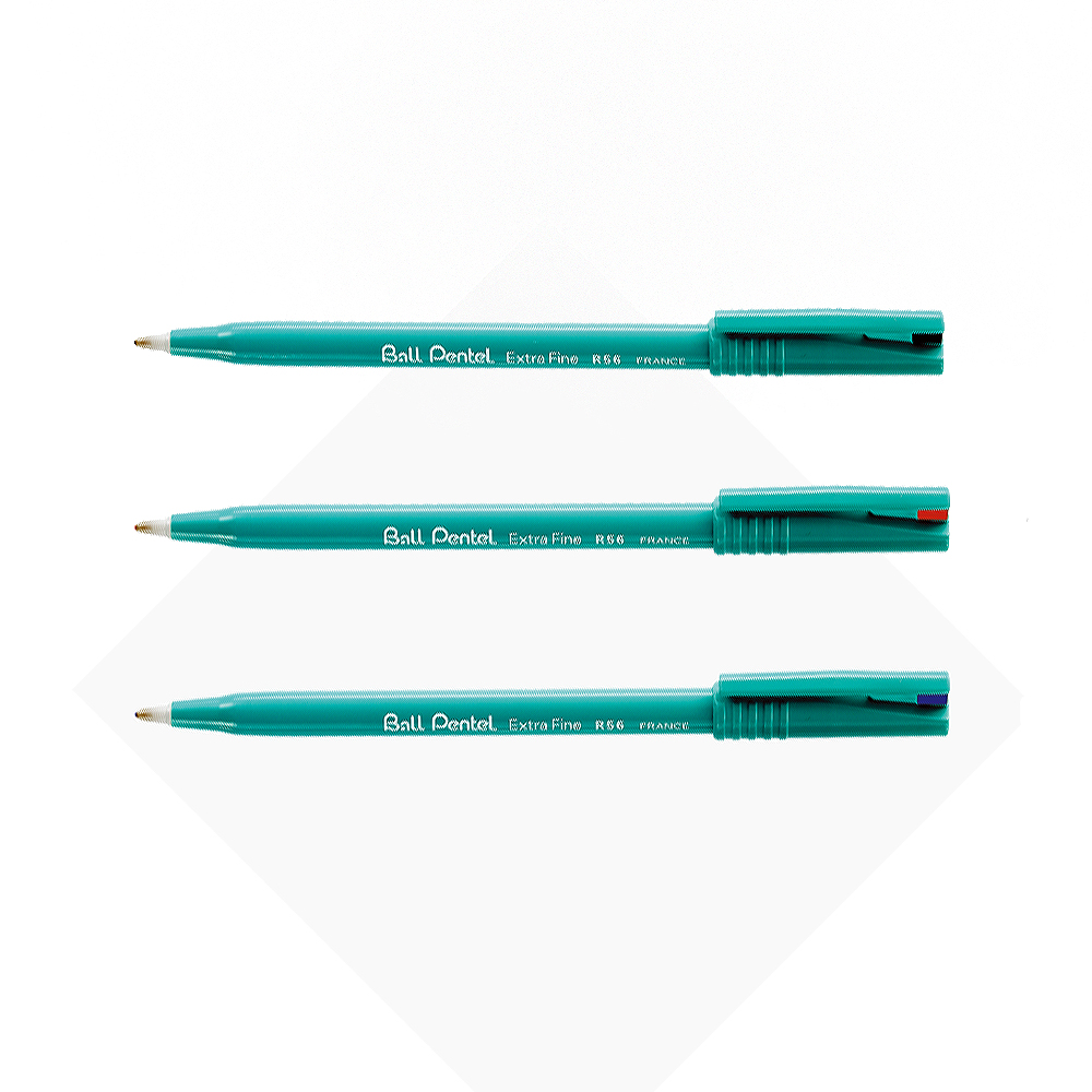 【 Pentel 飛龍 】鋼珠筆 Ball Pentel 0.6mm 12支/盒 R56   -  多款可選, , large