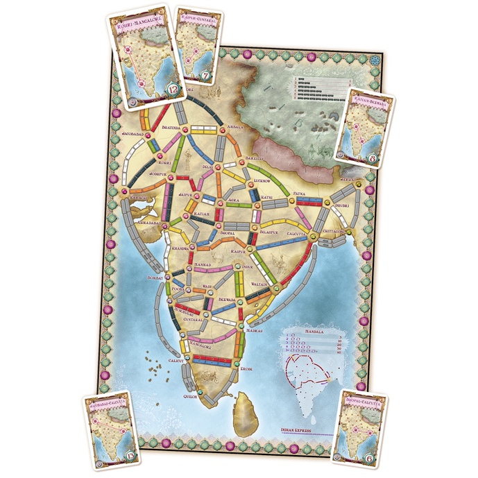 【Asmodee】鐵道任務地圖擴充: 印度/瑞士 英文版 Map Collection Volume 2, , large