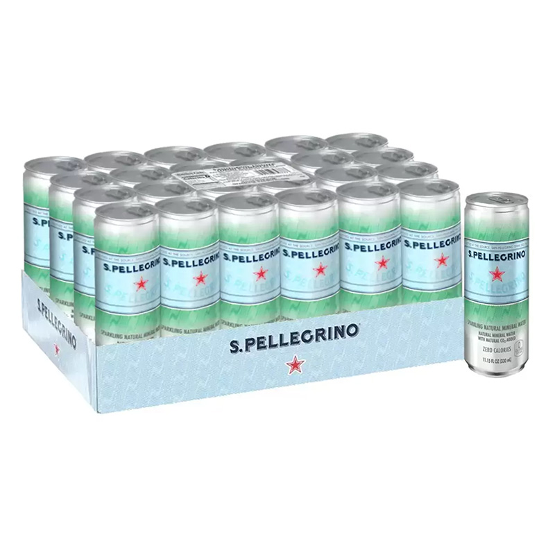 聖沛黎洛 天然氣泡礦泉水 330mlX24罐, , large