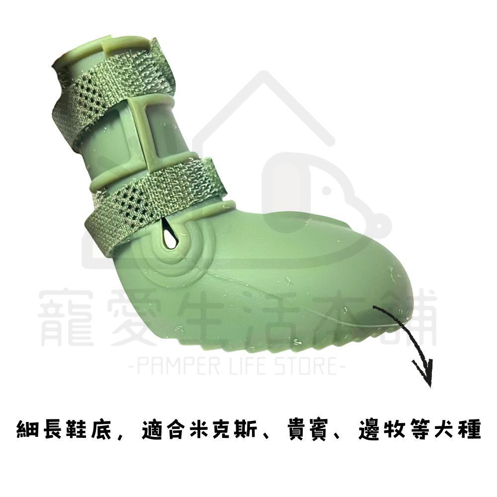 【寵愛生活本舖】狗狗防滑矽膠雨鞋_窄身款 S-3XL 寵物鞋子, , large