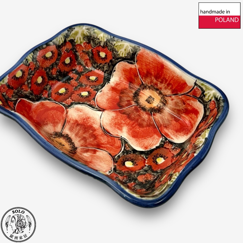 【SOLO歐洲家居】波蘭製 Cerraf 波蘭陶 18.5cm 造型烤盅 烤盤 赤霞花語系列, , large