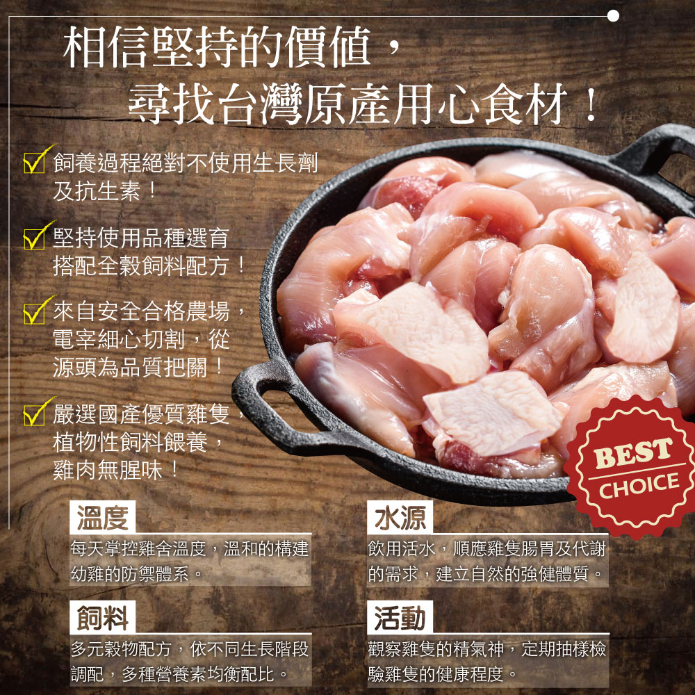 Taiwan Premium Boneless Diced Chicken Thigh, , large