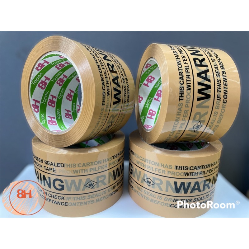 【8H包裝】 ⚠️警示膠帶 WARNIARNING (非手撕)封箱膠帶 72*90y注意膠帶 警語膠帶 膠帶 棕色膠帶, 棕色警示膠帶 72*90Y一入, large