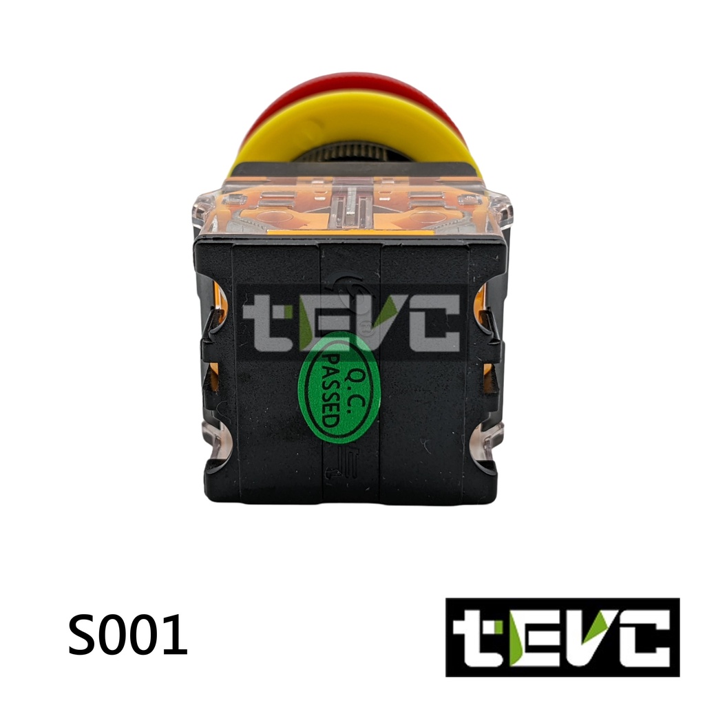 《tevc》S001 電動車用 急停開關 22&phi; 緊急停止開關 停止開關 22mm 一常開/一常閉 二路常閉, , large