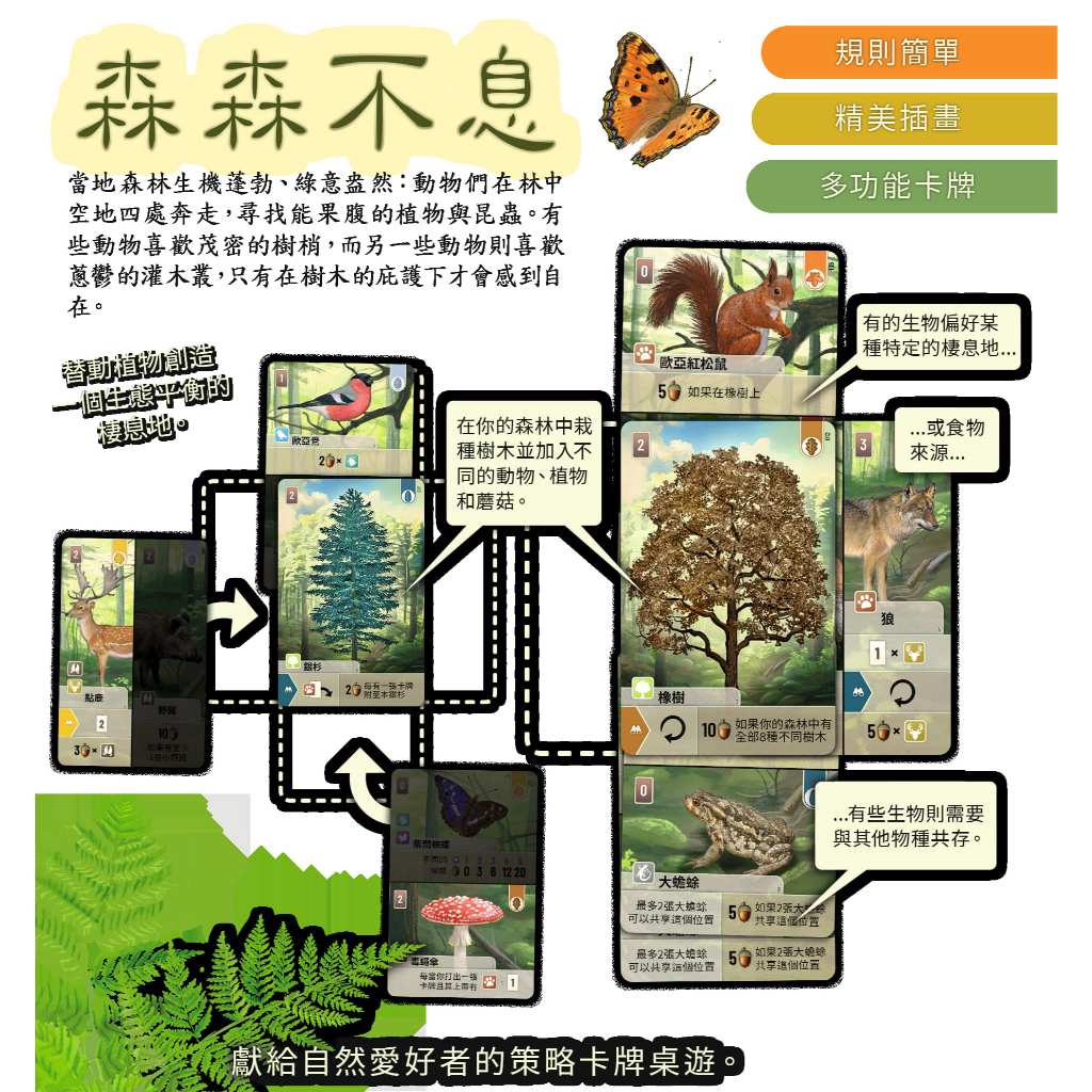【Asmodee】森森不息 Forest Shuffle ｜策略桌遊｜卡牌桌遊｜森林主題桌遊｜10歲以上桌遊, , large