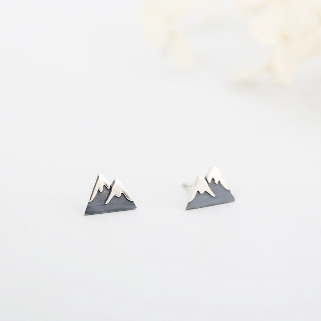 【Angel & Me】Fuji mountain s925 sterling silver earrings birthday gift, , large