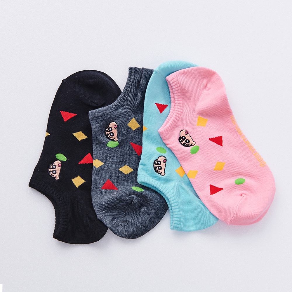 (多款)蠟筆小新刺繡船襪 船型襪 台灣製電繡襪【旺達棉品】 SC-A101 SC-A102, , large
