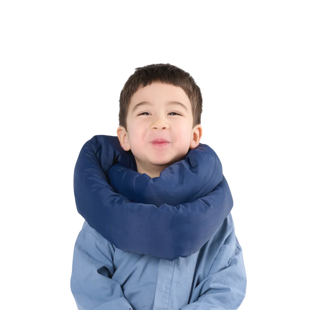 Infinity Pillow Mini Travel Neck Pillow Navy Blue, , large