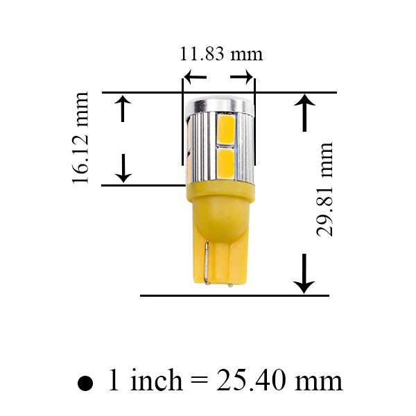 【PA LED】T10 T15 W5W 10晶 5630 SMD LED 黃光 橘黃光 小燈 方向燈 定位燈, , large