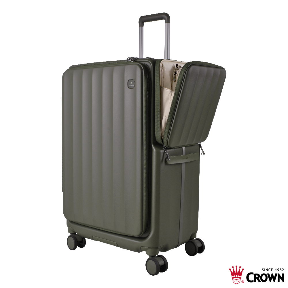 【CROWN】WAVE 29吋前開式側袋磁吸剎車箱-森林抹茶, , large