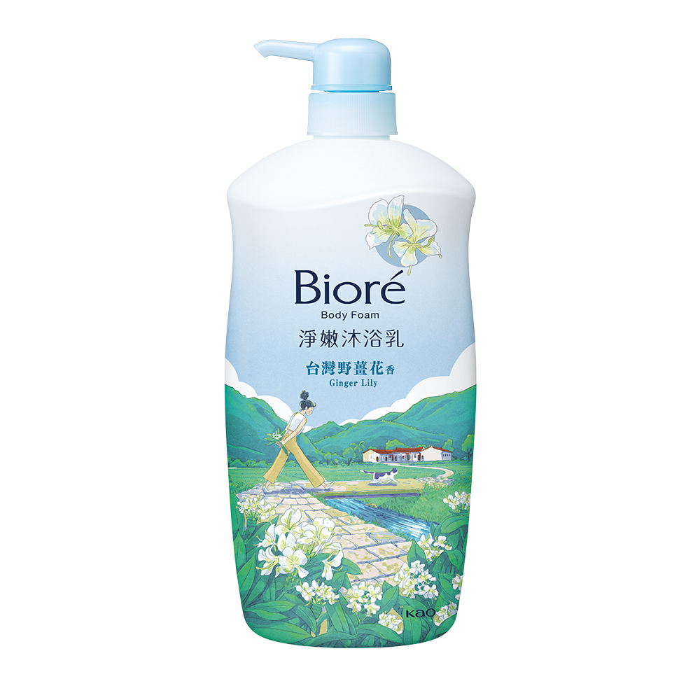 Biore淨嫩沐浴乳 台灣野薑花香保濕型, , large