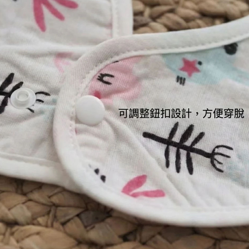 [凱美棉業] 2入 隨機出色 【台灣設計】成人純棉紗布防水圍兜 雙面吸水防漏食物袋 長輩銀髮/居家照護進食圍裙 頂級多層結構 療癒系, , large