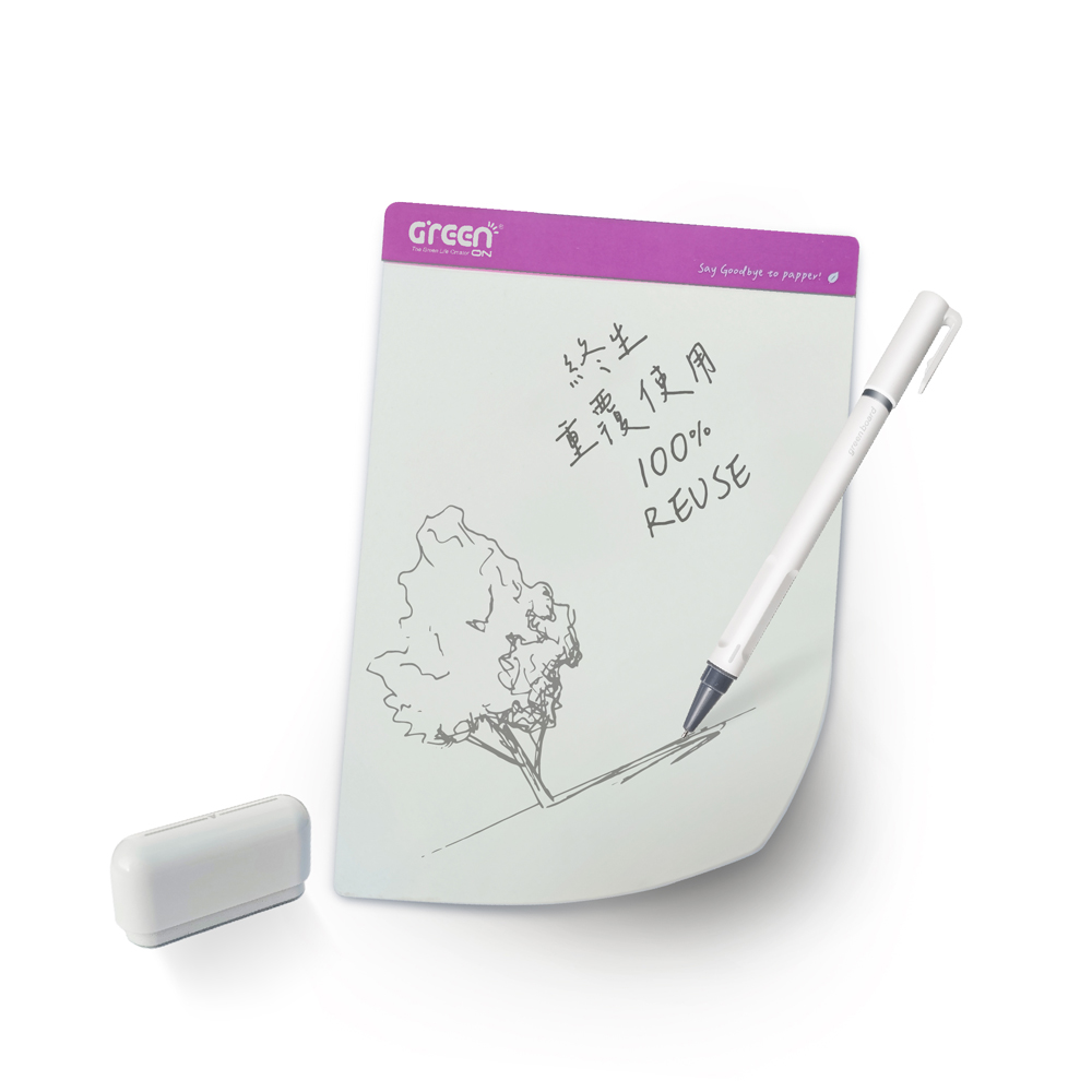 【Green Board】8.5吋磁性電紙板 0.6mm 超薄 軟性電子紙 可重覆書寫 磁吸 局部修正 輕薄便利-粉色, , large