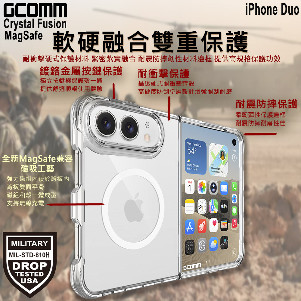 GCOMM iPhone Duo 磁吸晶透防摔殼 Crystal Fusion MagSafe 兼容, , large