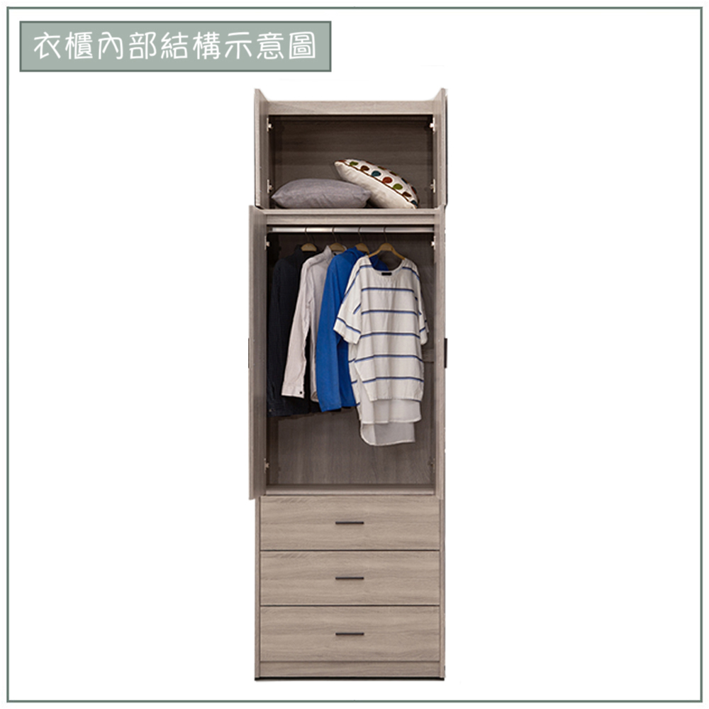 【唯熙傢俱】金柏莉灰橡色3x8.3尺衣櫃, , large