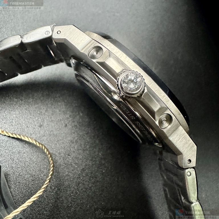 [星晴錶業]GEYA手錶,44mm,G78152GWB寶藍色錶面銀錶殼銀色精鋼錶帶款, , large
