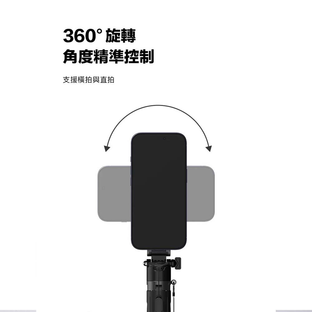 【山水之寶】National Geographic 國家地理 磁吸『迷你自拍棒＋三腳架』三合一多功能設計 支援自拍棒／腳架／快門握把 收納最小11cm, , large
