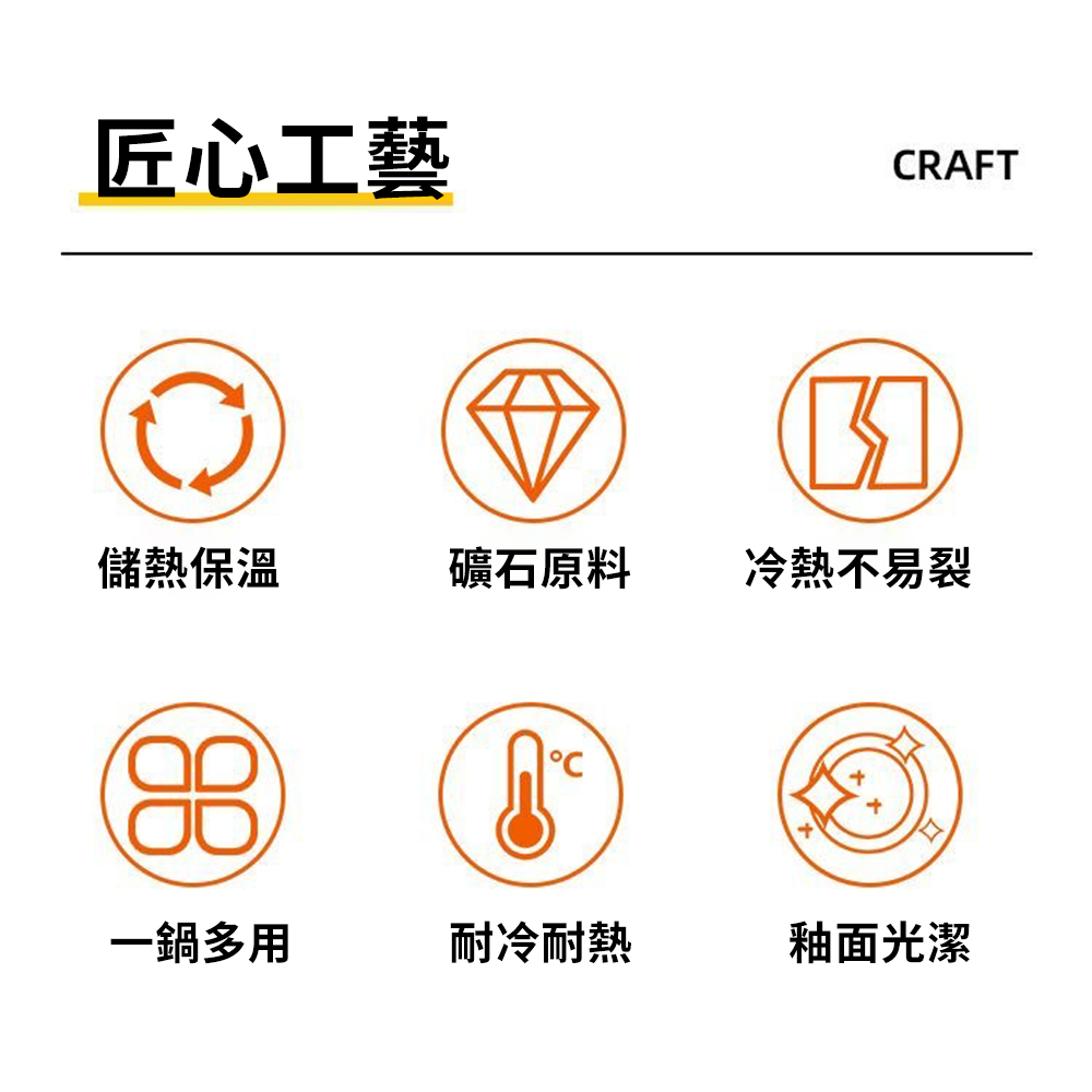【CITY STAR】Large-capacity heat-resistant ceramic casserole - 6400ml, , large