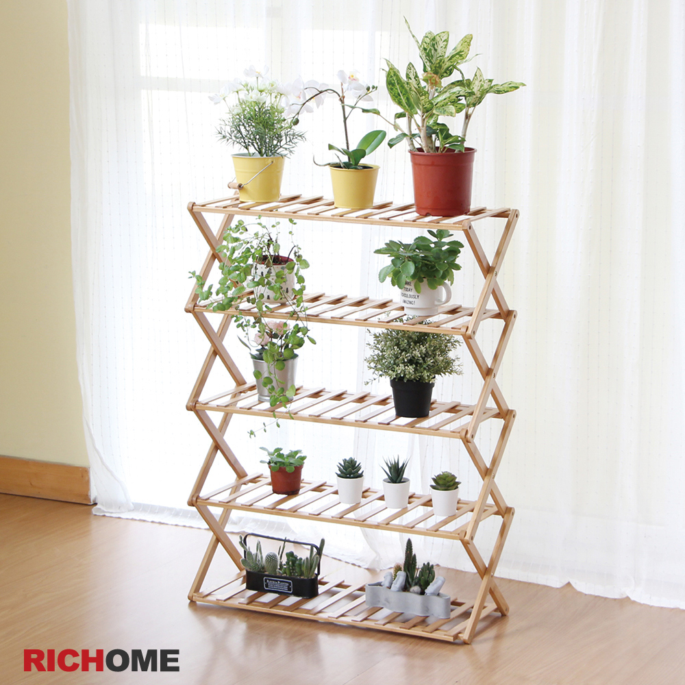 bamboo five-layer rack, , large