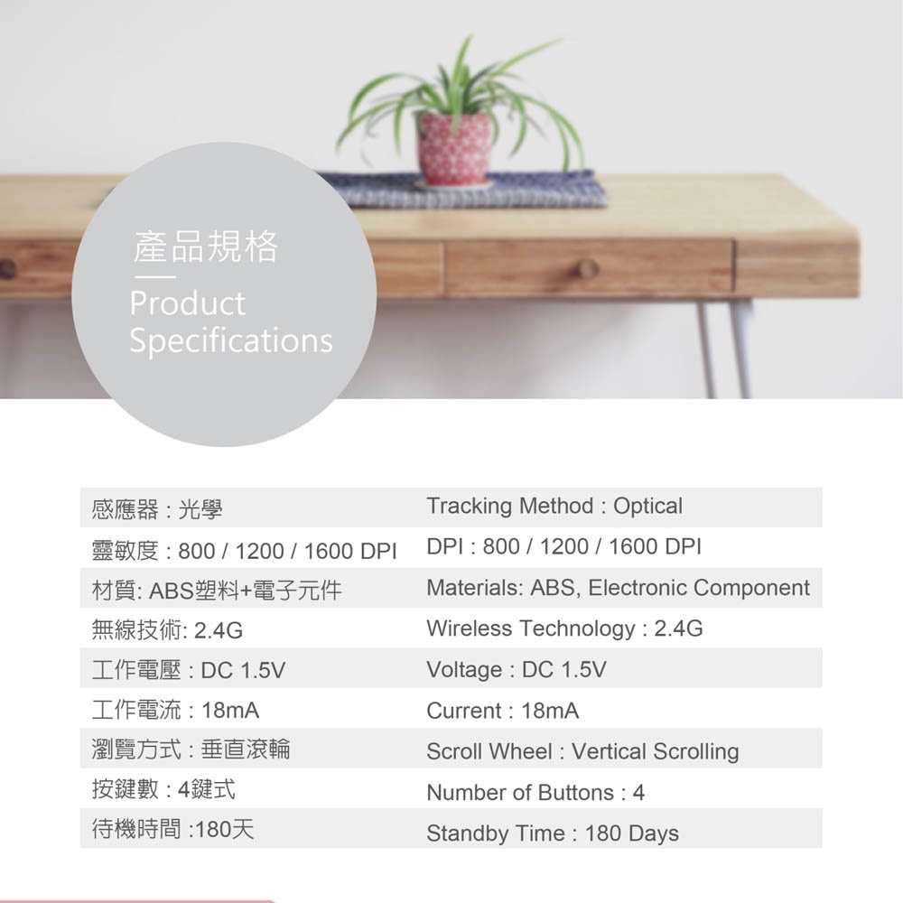 E-BOOKS M61 Muji Ultra-Quiet Wireless Mouse - Low power consumption, plug and play, and precise DPI three-stage adjustment, 灰色, large