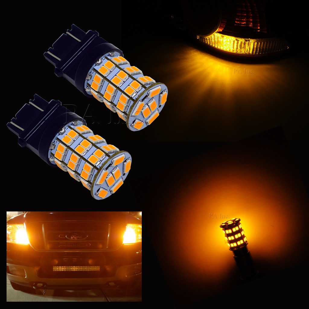 【PA LED】美規 3157 3156 55晶 5630 2835 SMD LED 橘光 黃光 方向燈 角燈 小燈, , large