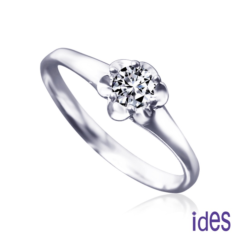 [ides愛蒂思] 精選30分E/VS1八心八箭極優EX車工鑽石戒指求婚結婚戒/花漾六爪, , large