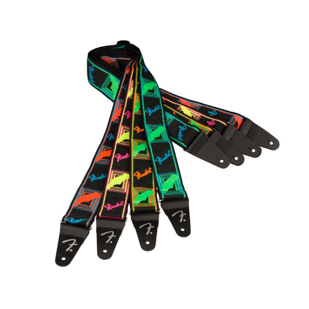 Fender Neon Monogrammed Strap 吉他背帶 黃粉【敦煌樂器】, , large