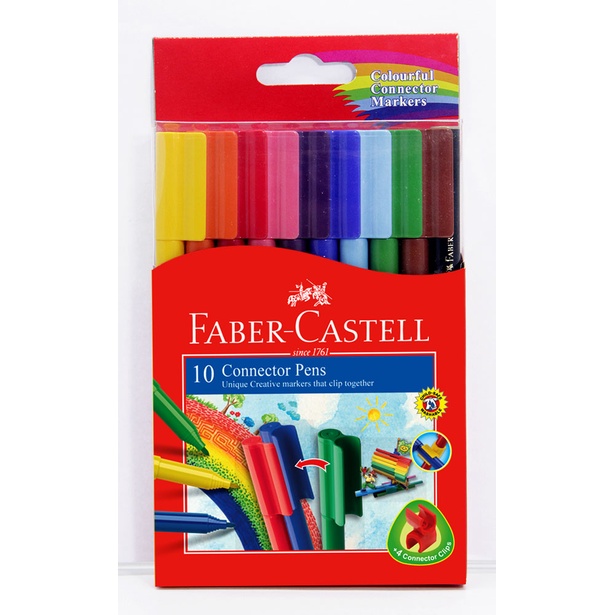 德國Faber-Castell 輝柏 彩色連接筆(10色)11-150-A, , large