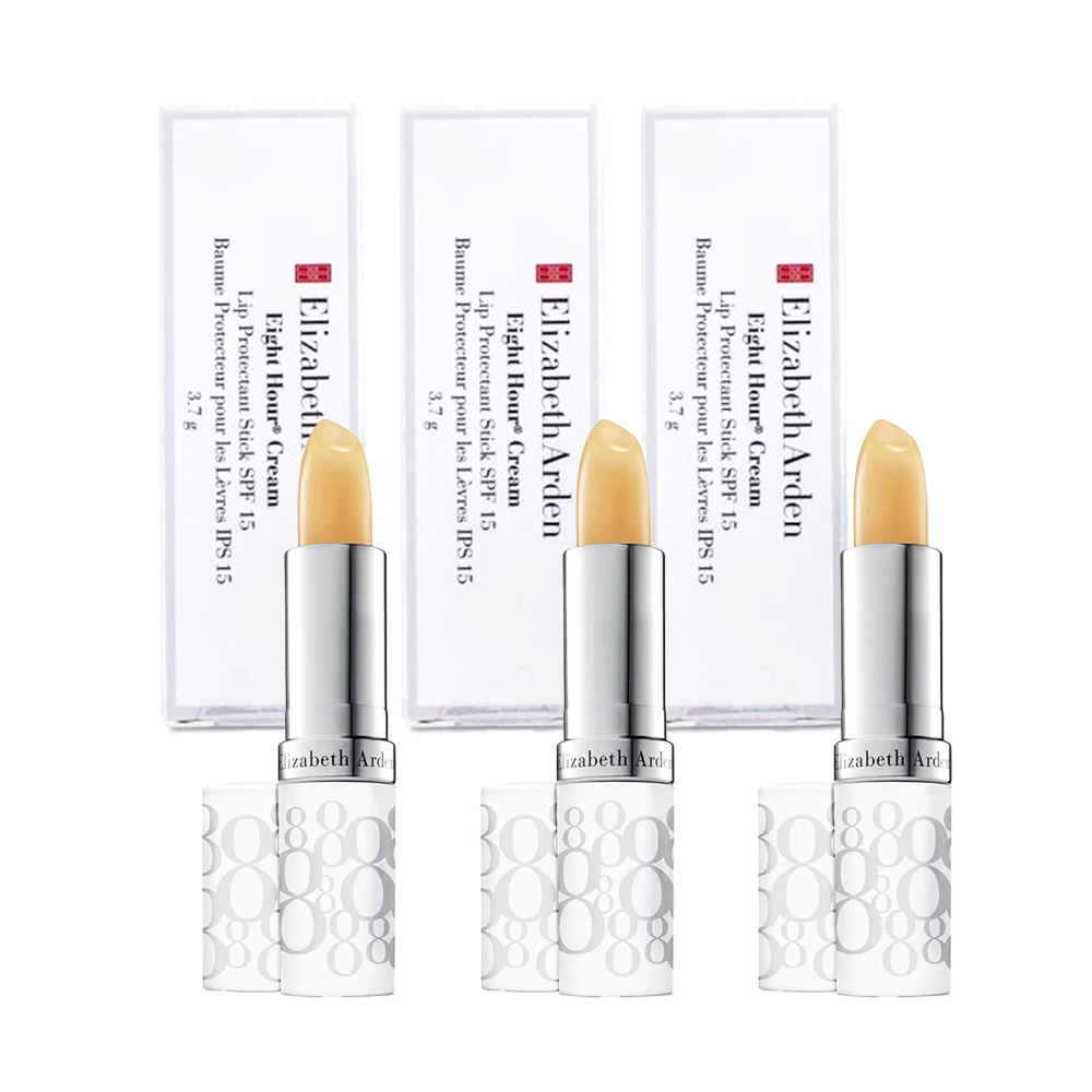 【Elizabeth Arden 伊麗莎白雅頓】 八小時潤澤護唇膏 3.7g 3入組, , large