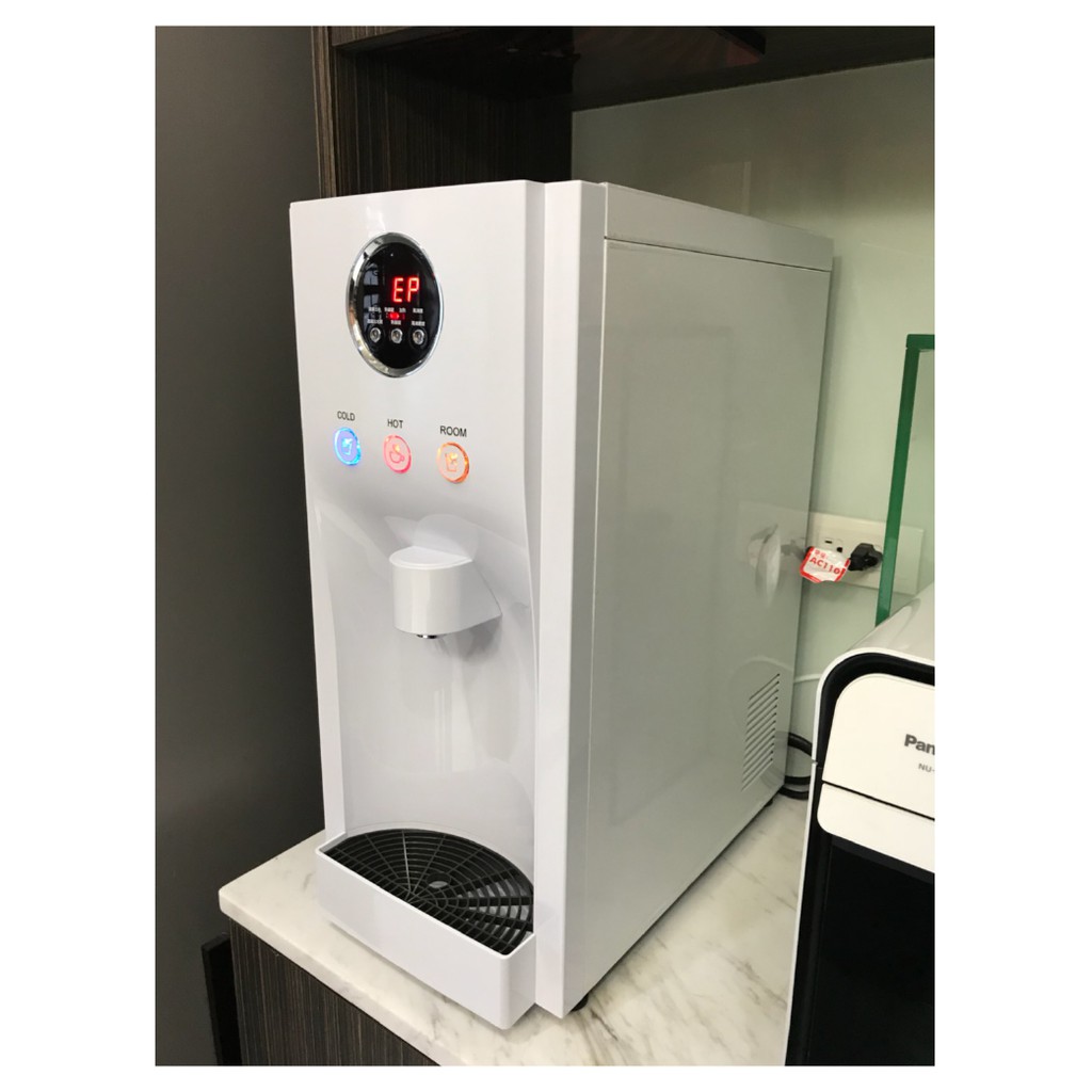 【麗水生活】豪星 HM190 型 冰冷熱飲水機 -桌上型-白、彩黑、藍 搭載RO5道過濾設備, , large