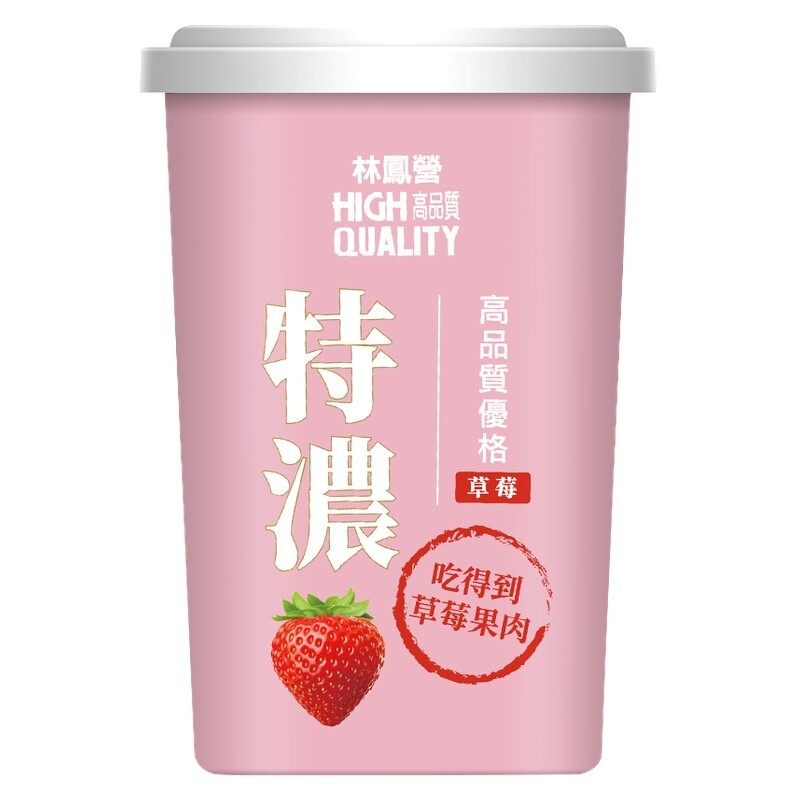 林鳳營特濃重乳優格(草莓)400g, , large