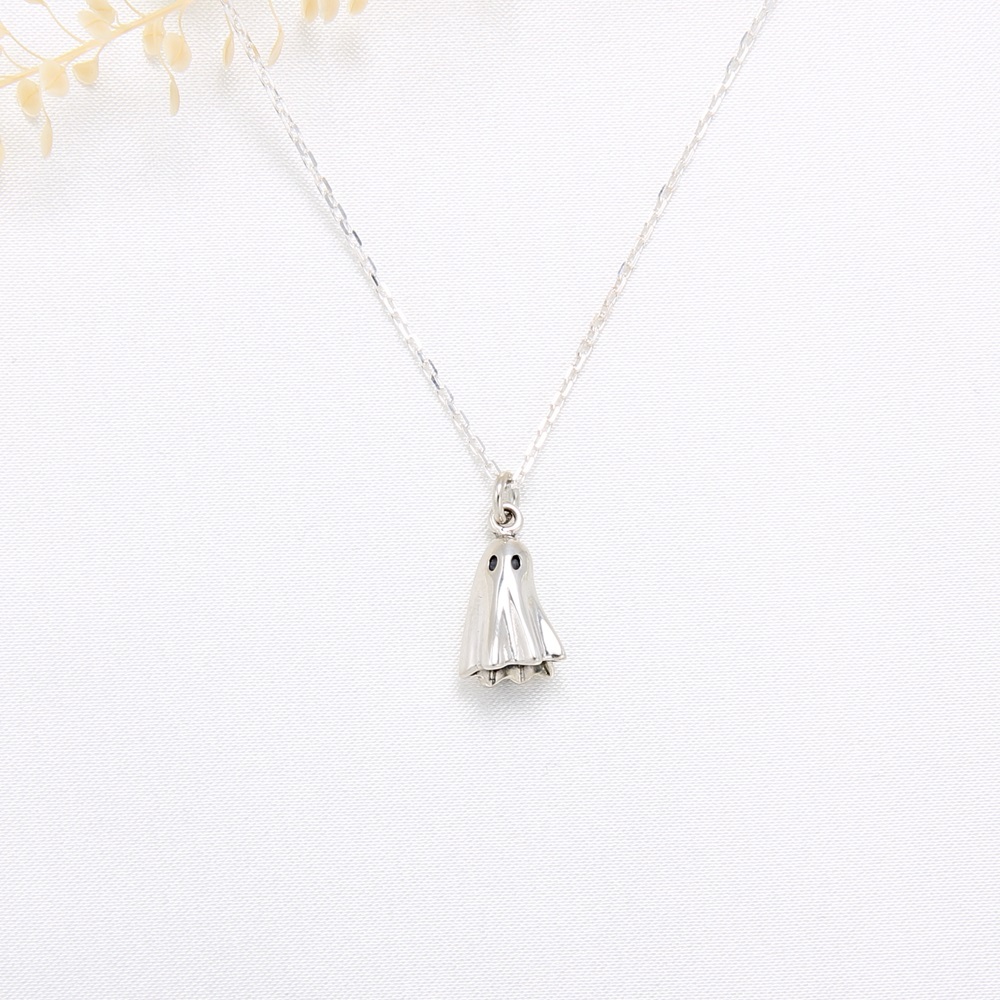 【Angel & Me】Ghost s925 sterling silver necklace Birthday Halloween gift, , large
