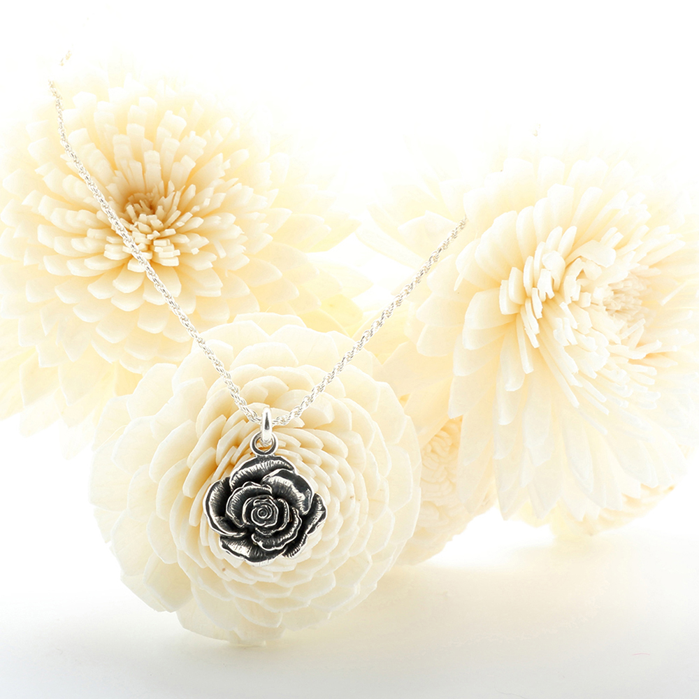 【Angel & Me】小王子 玫瑰 花 (大) Rose s925 純銀 項鍊, , large